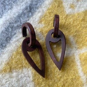 Convertible Handmade wooden earrings